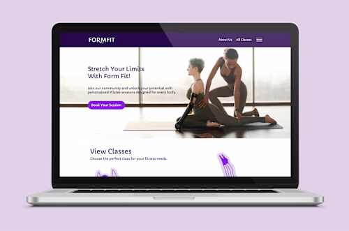 Form Fit - Pilates Studio Visual Identity Design + Landing Page