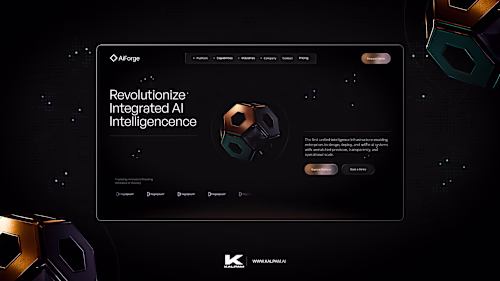 Hero section exploration for AiForge. Day 02 of CreateEveryday