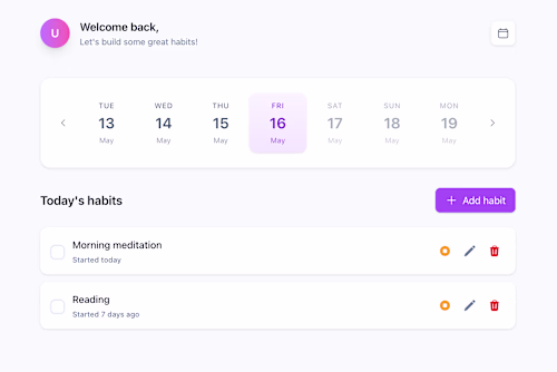 Habits App Development