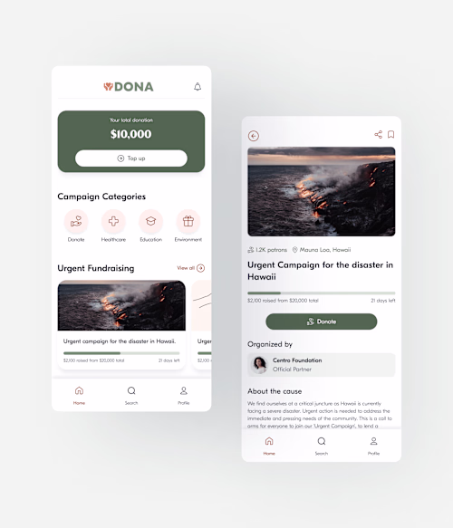 App Design for Dona