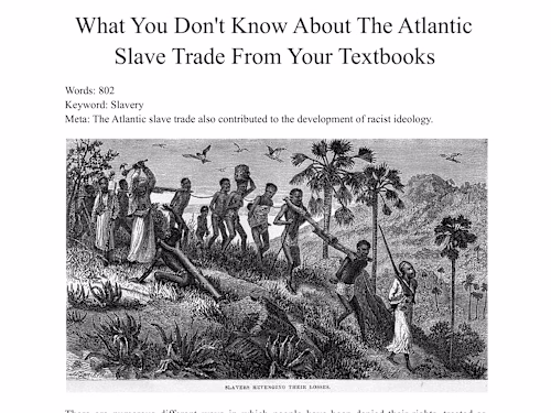 What You Don't Know About The Atlantic Slave Trade 