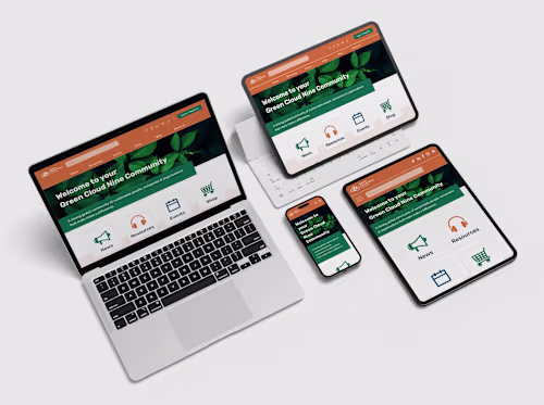 UX/UI, Logo & Visual Identity Design: Green Cloud Nine