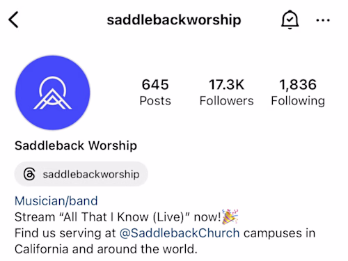 Social Media Content for Saddleback Worship