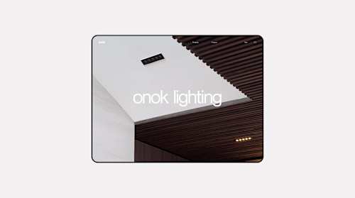 Onok Lighting - Website Design