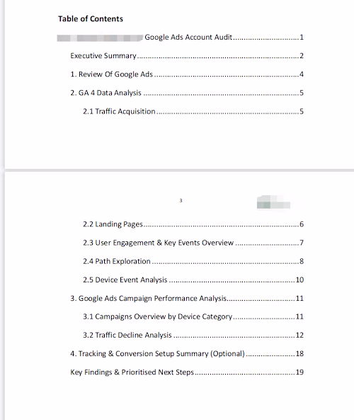 Google Ads Audit