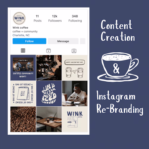 Instagram rebranding and content creation