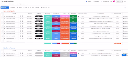 Demo of the Monday.com (https://Monday.com)