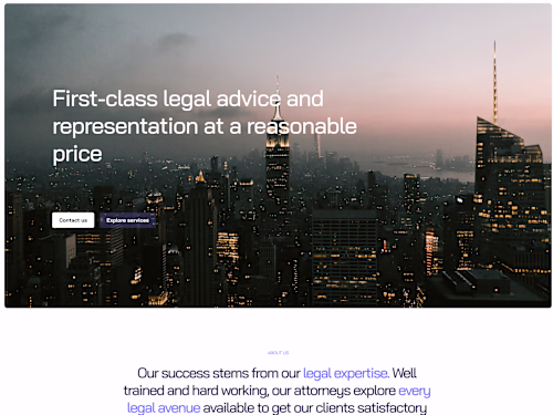 Simple Framer Website for a Law Firm 