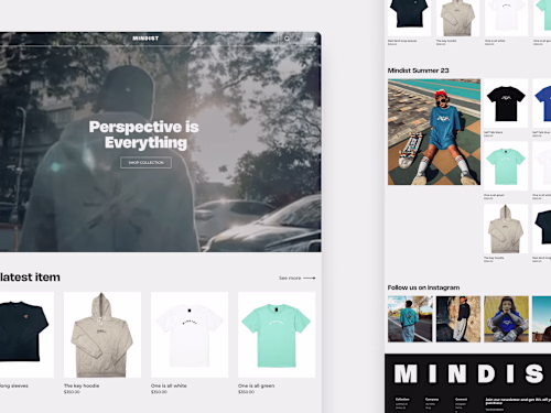 E-commerce website for a streetwear brand