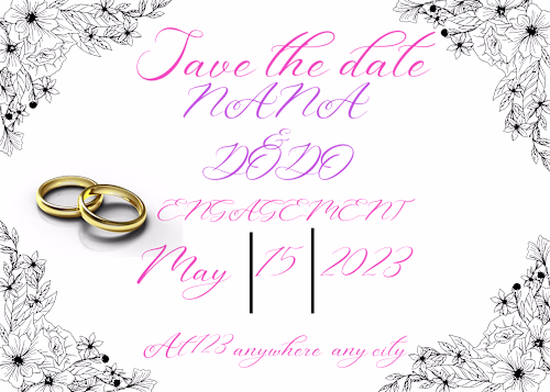 Wedding invitation card