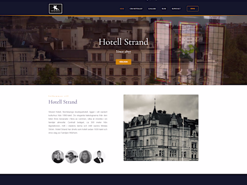 Hotel website design in WordPress