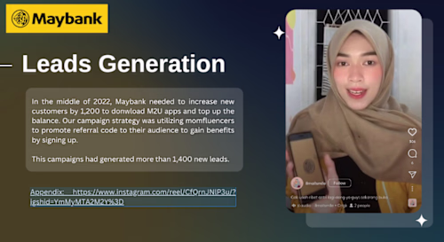 I managed a lead generation