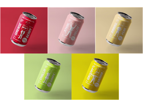 Soda Can Packaging Design – Fruit Series Concept