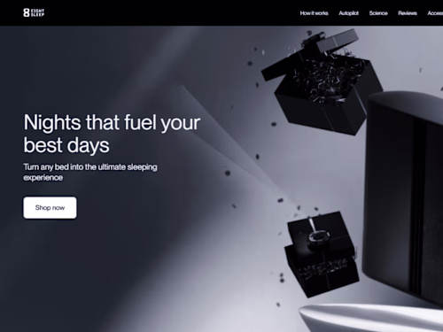 Figma Design for Eight Sleep's Shopify Website.