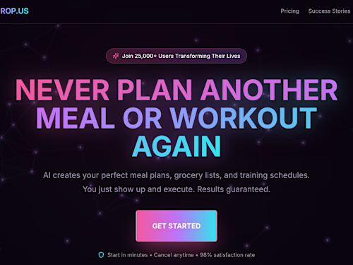 Never Plan Another Meal or Workout AgainNever Plan Another Meal…