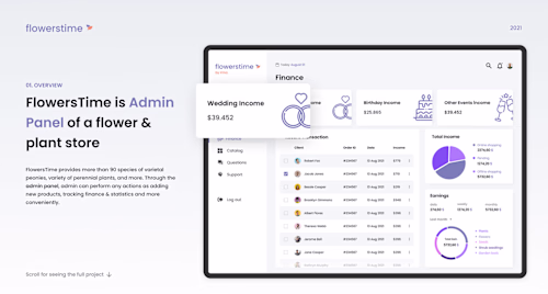 Flowerstime - Admin Panel on Behance
