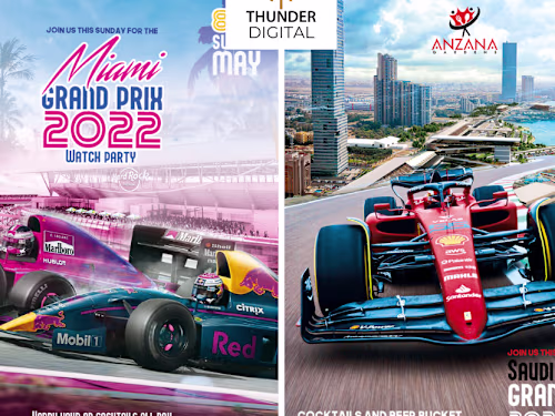 ANZANA GARDENS F1 2022 WATCHPARTY POSTERS on Behance