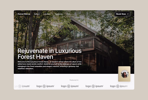 Luxury Villa - One Page Framer Website Template for OTA