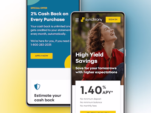 Synchrony Bank Website Design
