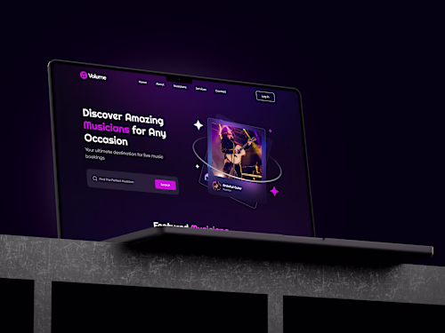 Musician Booking : Landing Page Design