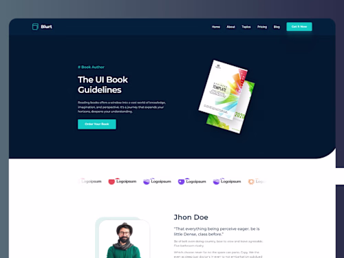 Blurt - Framer Book Landing Page Template