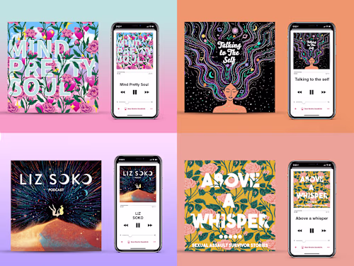 Eye-catching Podcast Covers