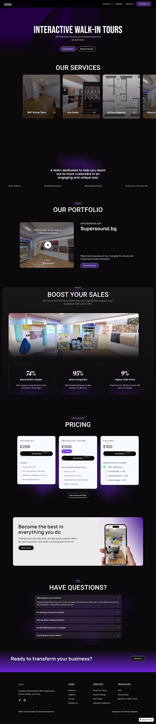 Improving a Virtual-tours agency web presence
