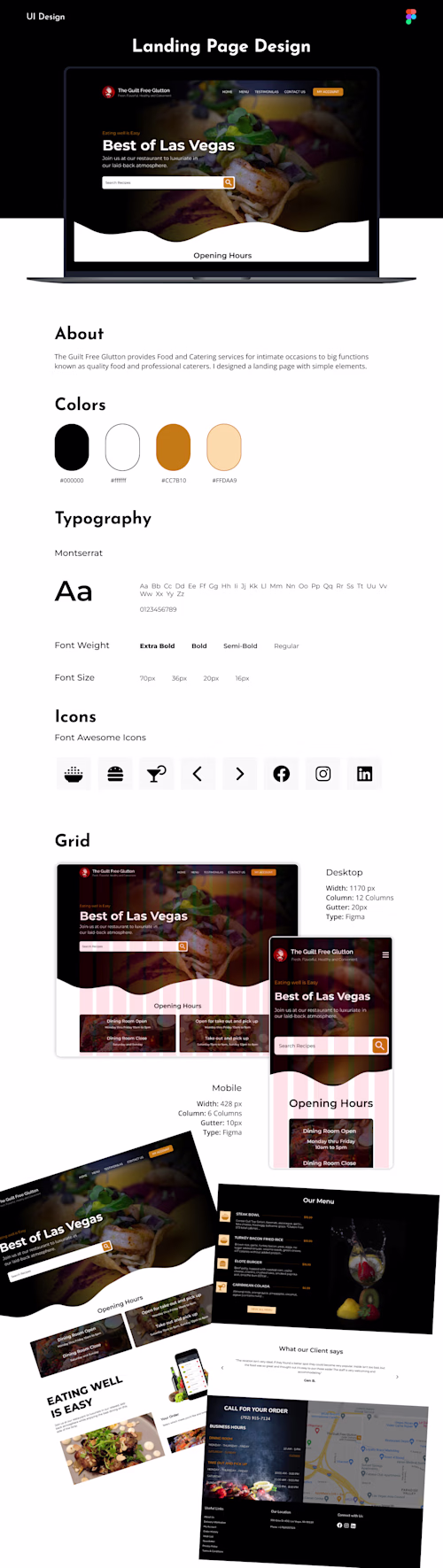 Landing page design