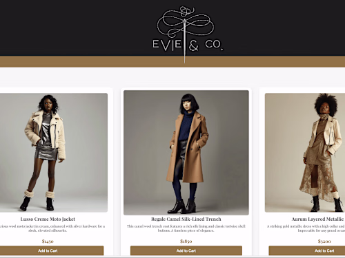 Full-Stack E-Commerce Platform: Evie & Co.