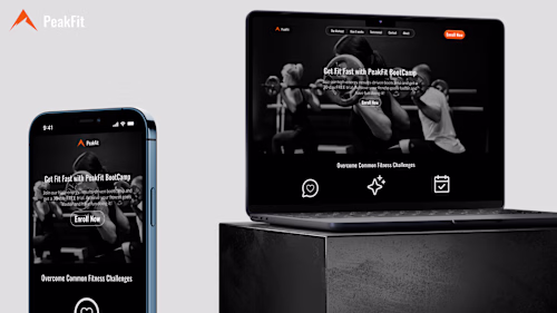 PeakFit Bootcamp Landing page 