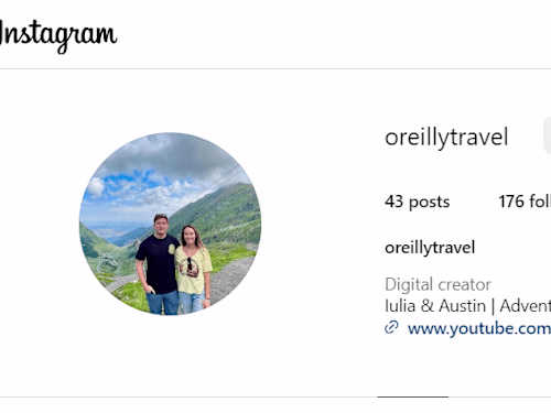 Travel and Lifestyle Instagram Account