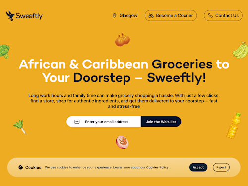 Website and Mobile App of Sweeftly.