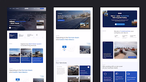 Water Management System Company Website Redesign