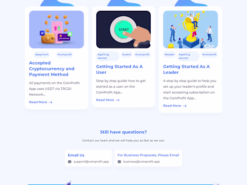 Coinprofit App Cryptocurrency Startup Website