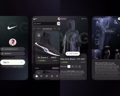 NIKE ACG App design