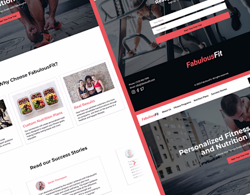 FitnessFit Landing Page