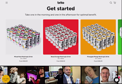 Shopify | Brite Shopify Storefront for EU/UK Nootropic Drinks