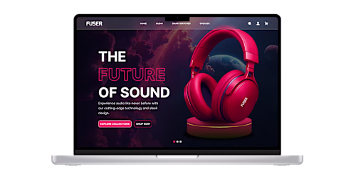 Designed a futuristic e-commerce website
