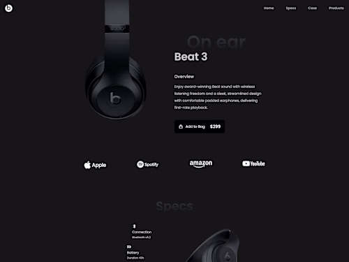 Headphones Landing Page