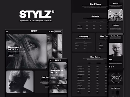 STYLZ - Hair Salon Framer Template