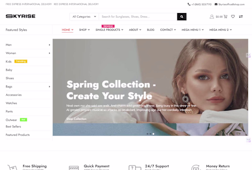 E-commerce (woocommerce) online store design