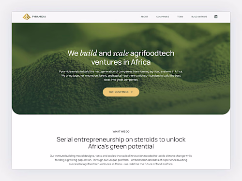 Pyramidia Ventures Website Redesign