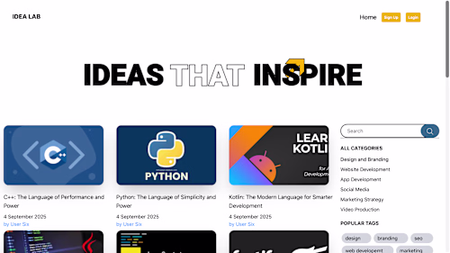 Built a blogging platform with