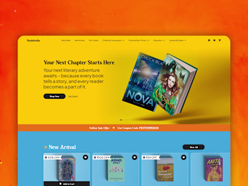 Bookshalla - Homepage Design