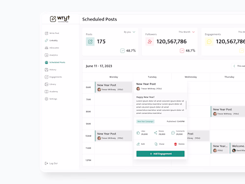 Wryt Post WebApp Redesign