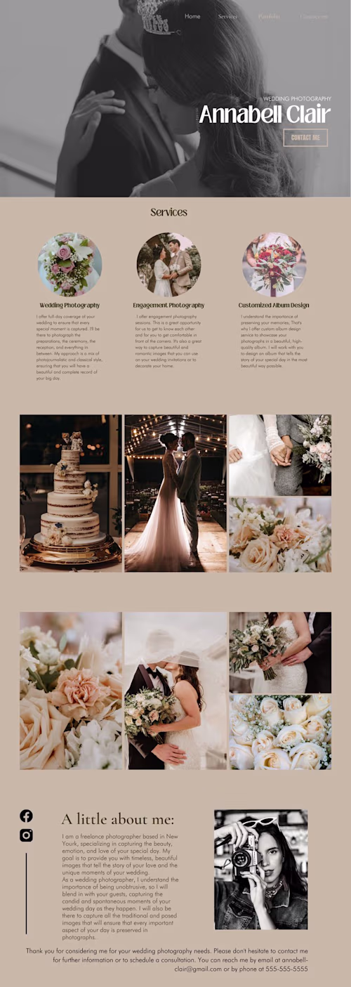 Wedding Photography Portfolio Webdesign