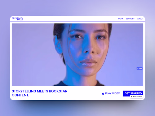 Creativity Max - Landing Page Development | Framer
