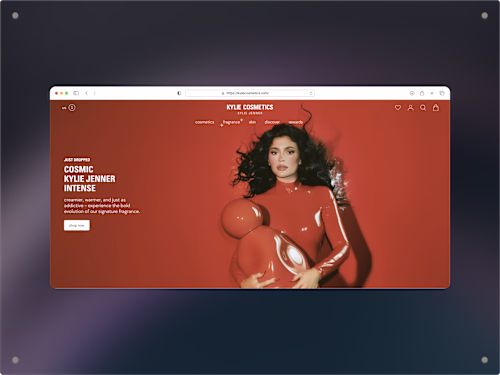 Kylie Cosmetics Ecommerce Website (Framer, Shopify Backend)