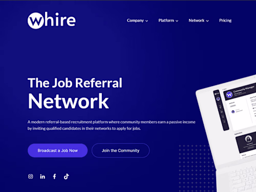 Whire | Talent Sourcing Through Human Website Creation