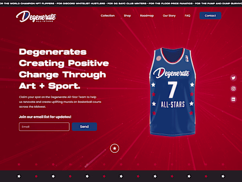 Degenerate All Stars - Brand & Website Design